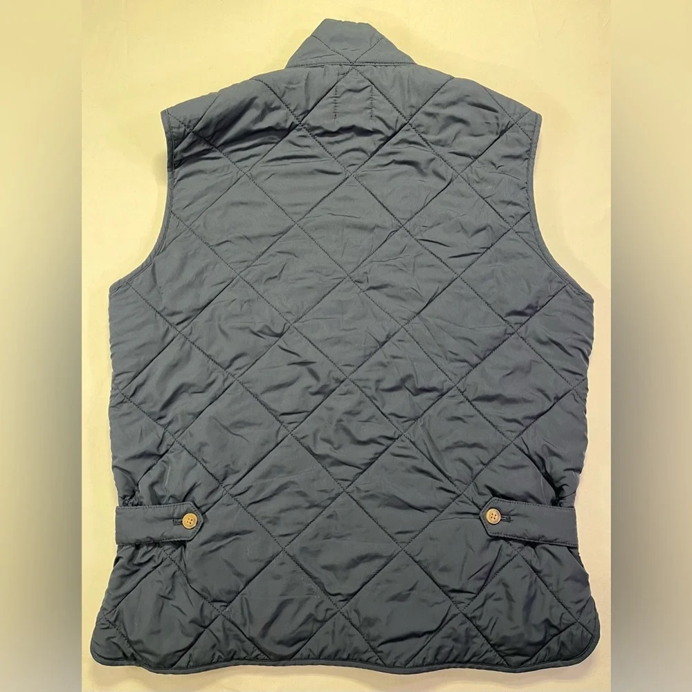 J. Crew Men's Quilted Puffer Blue Tan Vest - S